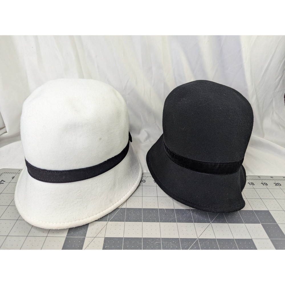 Gymboree Dressed Up Girls Hat Black White Lot Size M